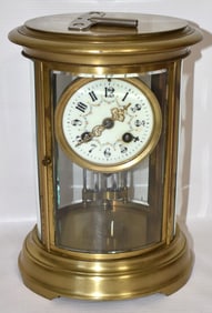 FRENCH CRYSTAL REGULATOR SHELF CLOCK, C. 1930