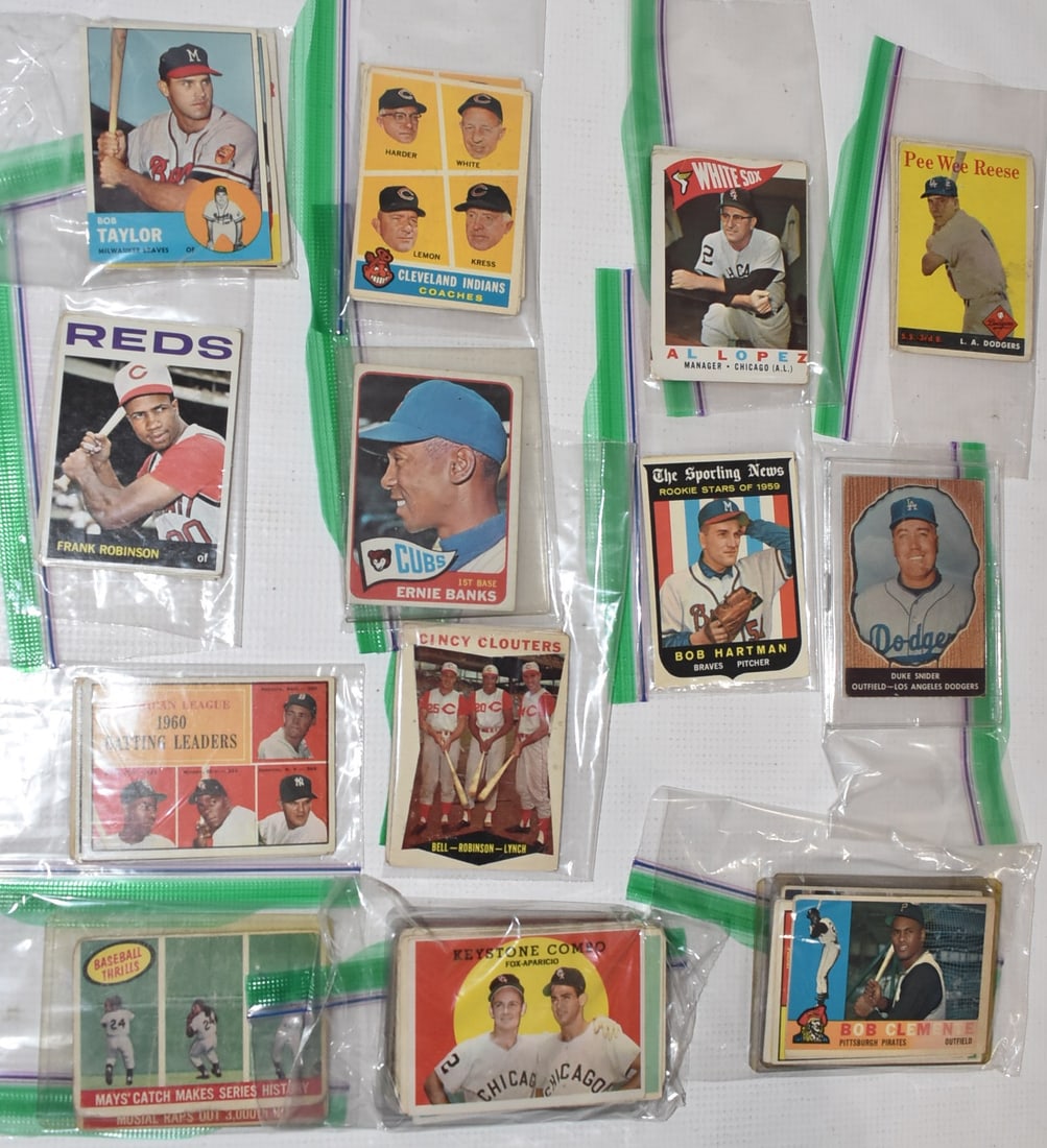 LOT ASSORTED VARIOUS YEAR BASEBALL CARDS, C. 1950/60'S (1 of 13)