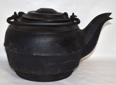 VICTORIAN CAST IRON WATER KETTLE, C. 1875