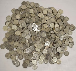 LARGE LOT ROOSEVELT SILVER DIMES, 36.8 OZ.