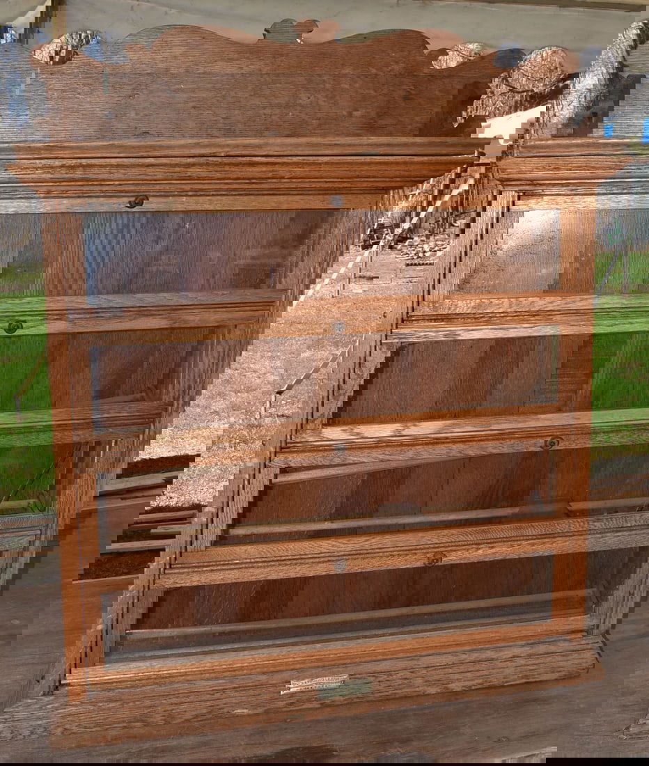 A.N. RUSSELL & SONS 4 TIER YARN CABINET, 19TH C. (1 of 7)