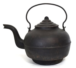 TAUNTON IRON WORKS CO. CAST IRON WATER KETTLE