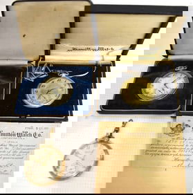 3 ART DECO MENS OPEN FACE POCKET WATCHES INCL. BULOVA +