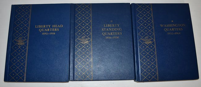 LOT (3)  WHITMAN SILVER QUARTER BOOKS (PARTIAL)