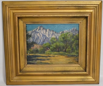 O/P MOUNTAIN LANDSCAPE SIGNED OTIS WILLIAMS, C. 1940