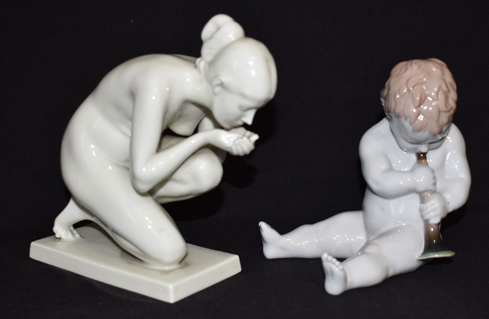 (2) ROSENTHAL PORCELAIN NUDES INCL. PAN/WATER SIPPER (1 of 9)