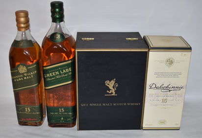 LOT (4) ASSORTED COLLECTABLE SCOTCH/WHISKEY BOTTLES