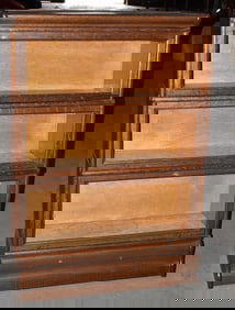 DECO OAK (3) STACK BOOKCASE (BARRISTER) C. 1930