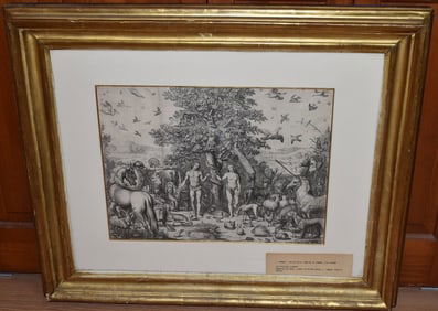 RARE COPPER ENGRAVING "THE PEACEABLE KINGDOM"
