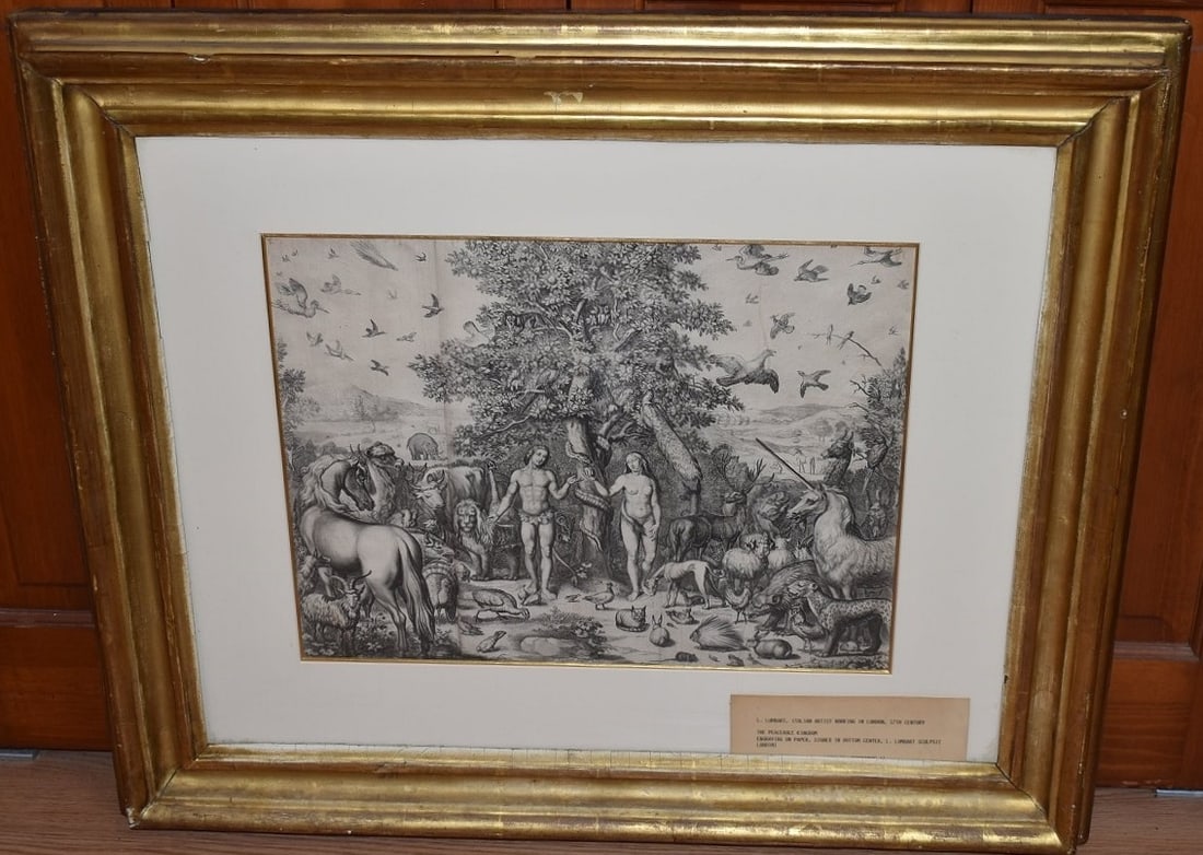 RARE COPPER ENGRAVING "THE PEACEABLE KINGDOM" (1 of 11)