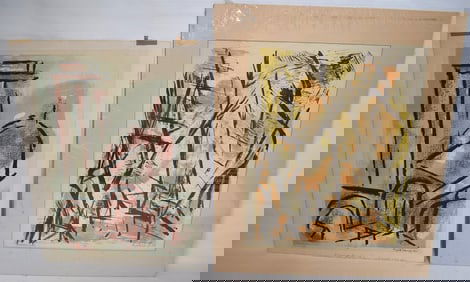 2 LITHOS CATHEDRAL WOODS, CINCINNATI BIENNIAL SIGNED