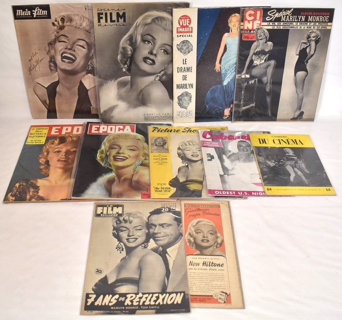 LOT (11) VINTAGE MARILYN MONROE MAGAZINES, 1953/62 (1 of 19)