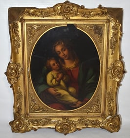 FINE O/T MADONNA & CHILD FROM LOUDITENBERG GALLERY