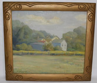 O/C LANDSCAPE "SUMMER" SIGNED ERNA LANGE, C. 1930/40