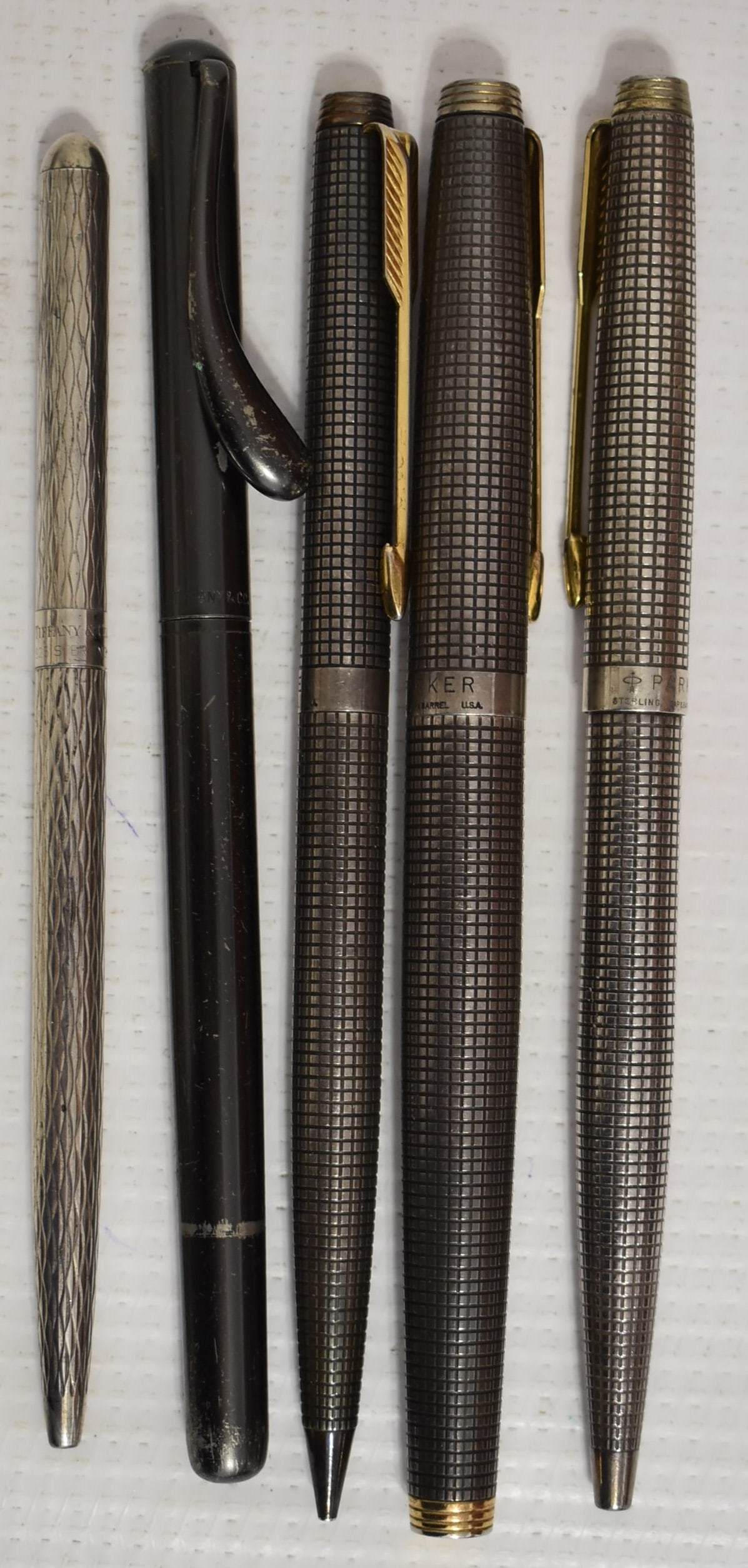 LOT (5) TIFFANY & CO., PARKER STERLING PENS/PENCILS (1 of 6)