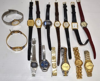 LOT (15) ASSORTED VINTAGE SEIKO LADIES WRIST WATCHES