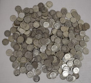 LARGE LOT ROOSEVELT SILVER DIMES, 29.6 OZ.