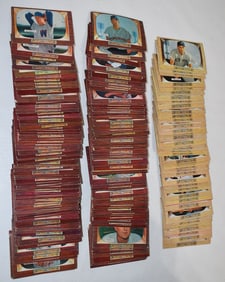 LARGE LOT 1955 BOWMAN BASEBALL CARDS INCL. HIGH NUMBERS