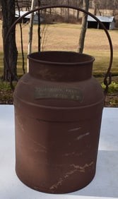 FOORDMORE FARMS CREAM CONTAINER KERHONKSON NY, 19TH C.