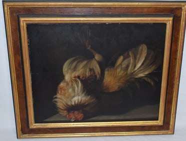 O/CRADLED PANEL OLD MASTER "FRESH GAME BIRD" UNSIGNED