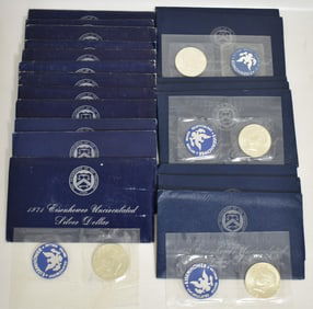 LOT (20) 1971-1974 EISENHOWER SILVER DOLLARS