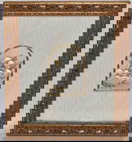 VINTAGE STERLING/GILT FRAMED ANGEL OVER JESUS