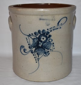 BRADY & RYAN 6 GAL. SALT GLAZED STONEWARE CROCK
