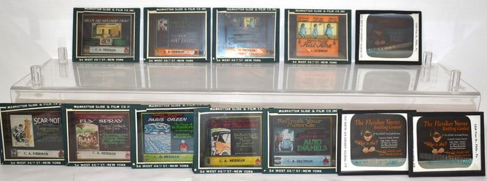 BOX ASST. GLASS NEGATIVES "A HERMAN SHERWIN WILLIAMS"