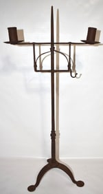 COLONIAL STYLE ADJUSTABLE IRON CANDLESTICK/LAMP