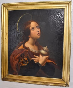 O/C MARY MAGDALENE W/CHALICE, 19/20TH C.