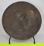 LARGE BRONZE PLAQUE "SIMON BOLIVAR" SIGNED VELOZ