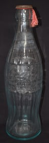 COCA-COLA GLASS BOTTLE COUNTER TOP DISPLAY, H. 20"