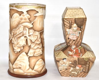 LOT (2) NEW YORK/RUDOLSTADT PORCELAIN VASES, 19TH C.