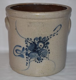 BRADY & RYAN 4 GAL. SALT GLAZED STONEWARE CROCK