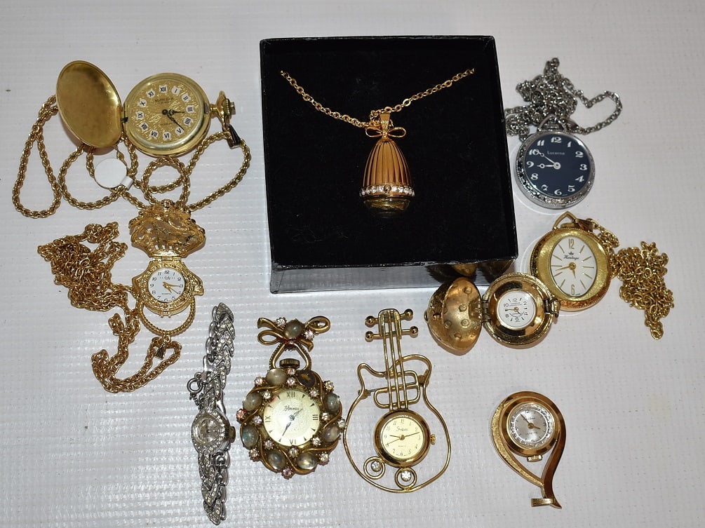 (9) ASSORTED VINTAGE LADIES PENDANT WATCHES, C. 1960/70 (1 of 14)