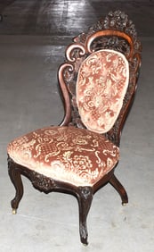 J.H. BELTER ROSEWOOD "TUTHILL KING" PATTERN PARLOR CHAIR