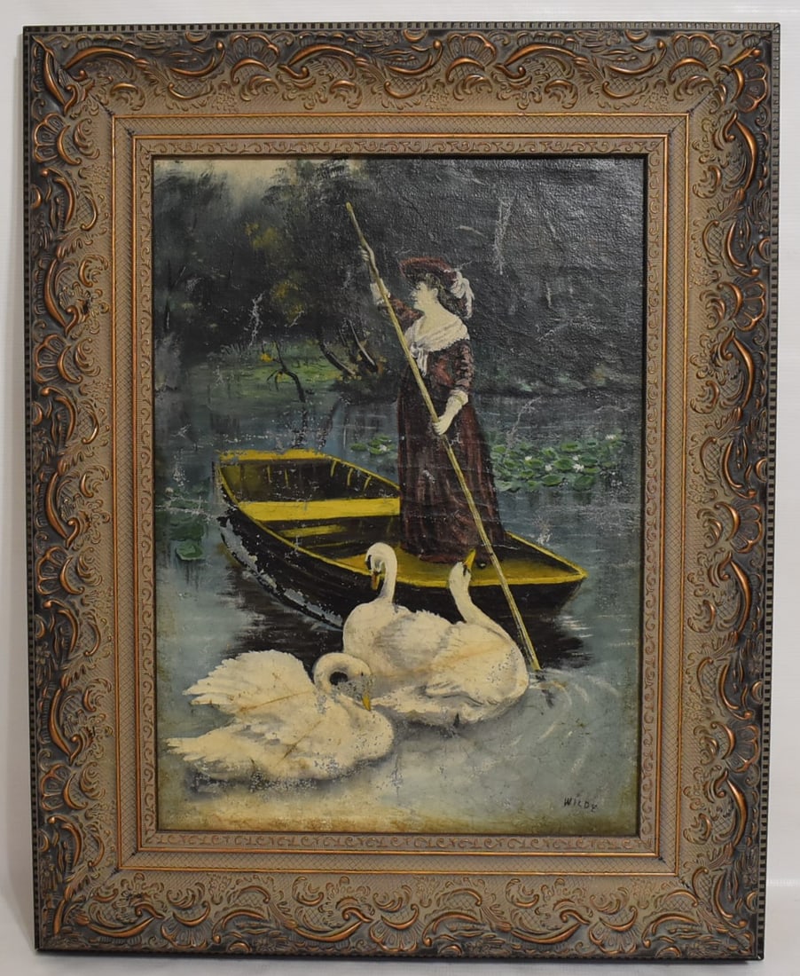 O/P THE LADY OF THE LAKE SIGNED WILDE, 19TH C. (1 of 8)