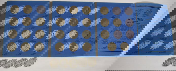 WALKING LIBERTY SILVER HALF DOLLAR COLLECTION 1916-1936