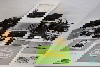 LOT ASSORTED CAMERA PARTS & PIECES, CAMERAS, C. 1950/60