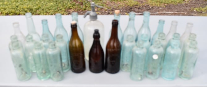 LARGE LOT ASSORTED SODA BOTTLES FROM ELLENVILLE NY