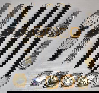 14 VINTAGE MEN'S WRISTWATCHES INCL. TIMEX/SUZI/MOVADO +: LOT (14) ASSORTED VINTAGE MEN'S WRISTWATCHES INCL. TIMEX, SUZI, MOVADO, LUCIAN PICKARD DUFONTE, C. 1960/80'S