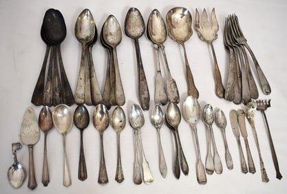 LOT ASSORTED STERLING FLATWARE, W. 61.8 OZ.
