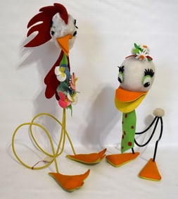 MID CENTURY ITALIAN WIRE/FELT SCULPTURES, C. 1960