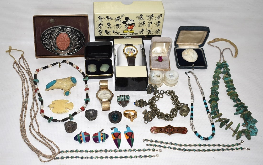 ASST. AMERICAN INDIAN JEWELRY INCL. SILVER, OPAL, ETC. (1 of 12)