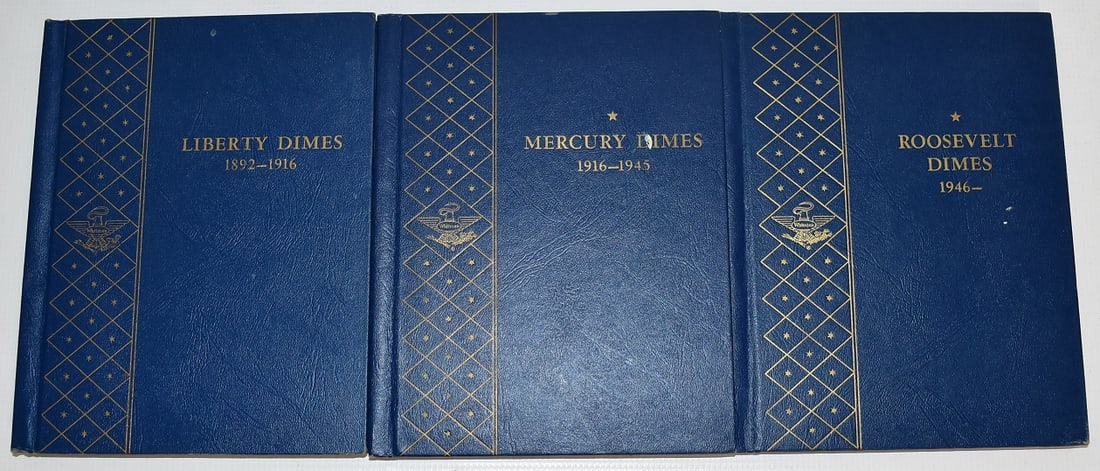 LOT (3) WHITMAN SILVER DIME BOOKS (PARTIAL) (1 of 9)