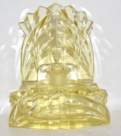 CZECH ART GLASS PERFUME, 20TH C., H. 7 1/2"