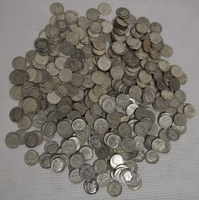LARGE LOT ROOSEVELT SILVER DIMES, 29.6 OZ.