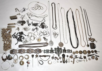 LARGE LOT ASSORTED STERLING ESTATE FINDINGS, 20TH C.