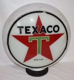 VINTAGE TEXACO GLASS GAS PUMP GLOBE, C. 1940
