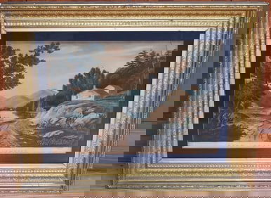 RARE W/C "VIEW NEAR FISHKILL" BY W.G. WALL